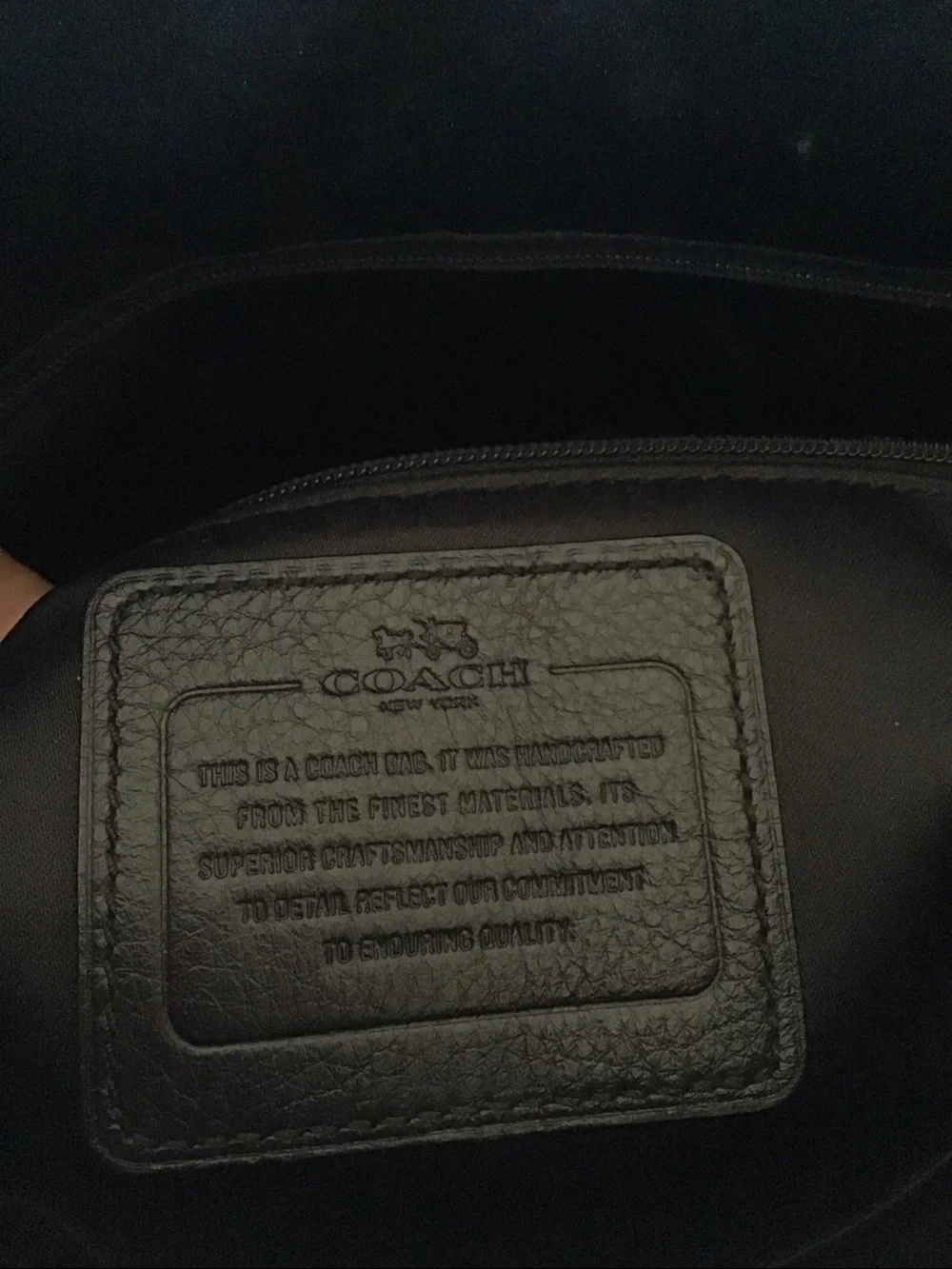 Coach Black Leather and Wool Briefcase with Croc-Trim Pocket